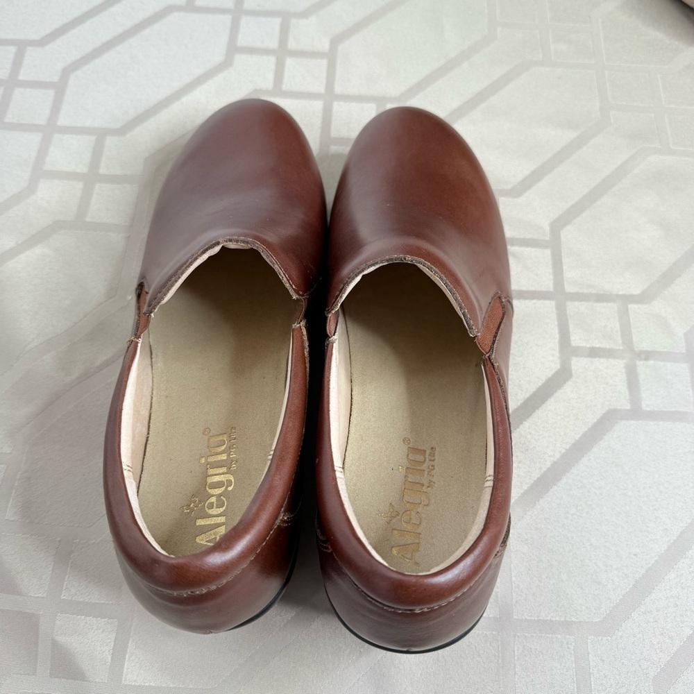 Alegria Leather Slip on Shoes Goring Eryn EURO 41 US 10.5-11 Chestnut Luster - Picture 3 of 9